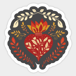 Sacred Heart Wreath Sticker